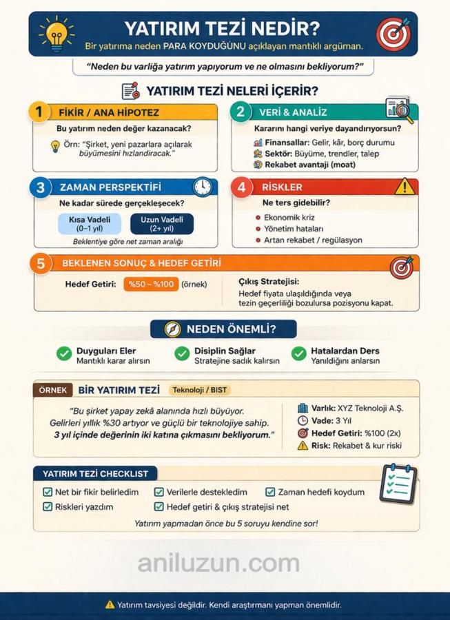 yatırım tezi nedir